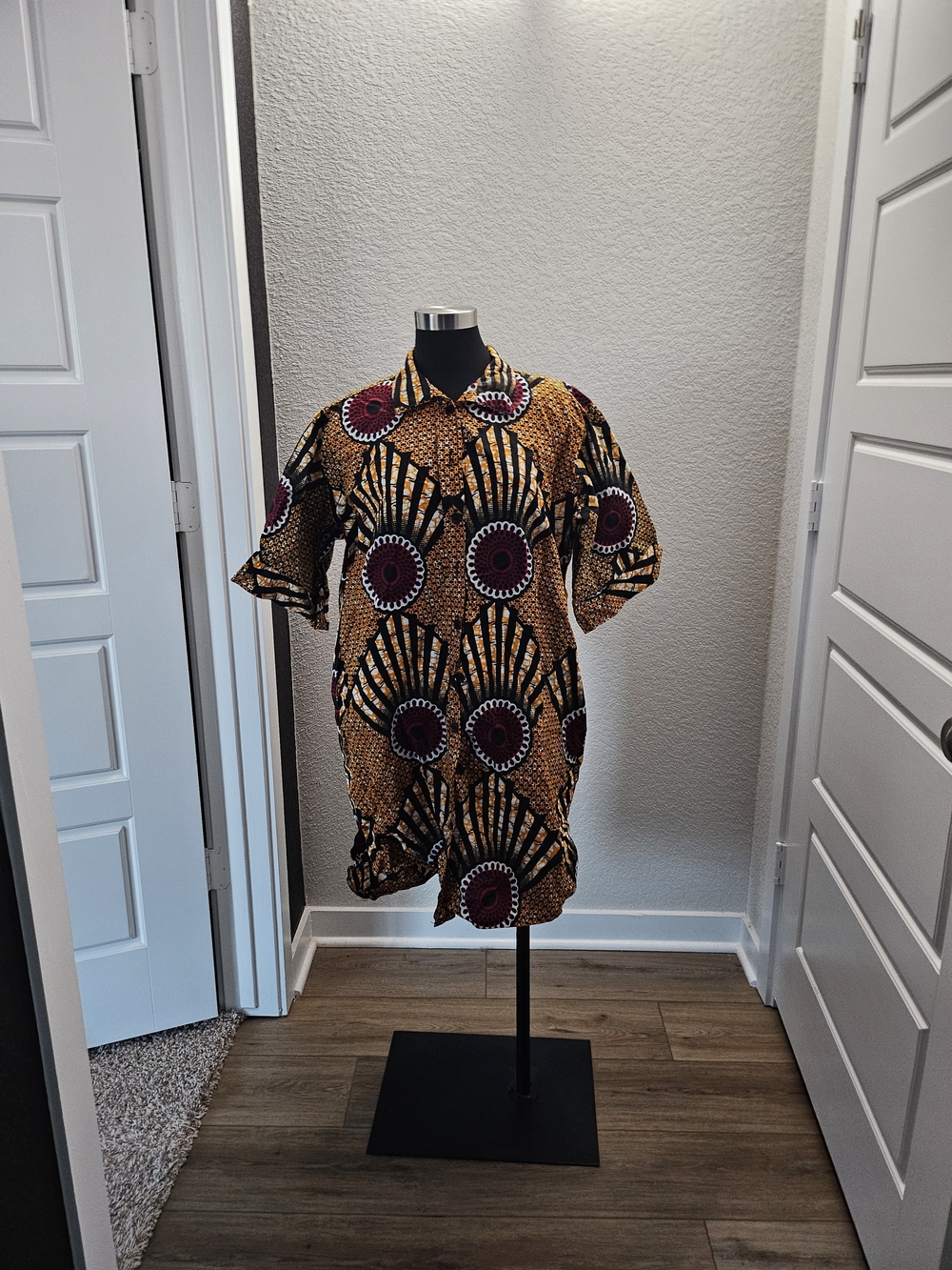 Grass-fields Short Sleeve Shirt Dress Sz US8/UK12